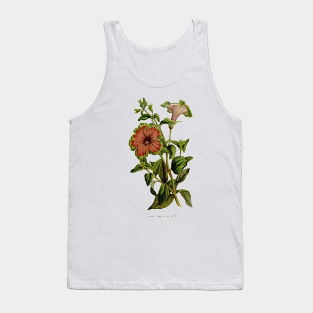 Vintage Botanical Flower Tank Top by PaperMoonGifts